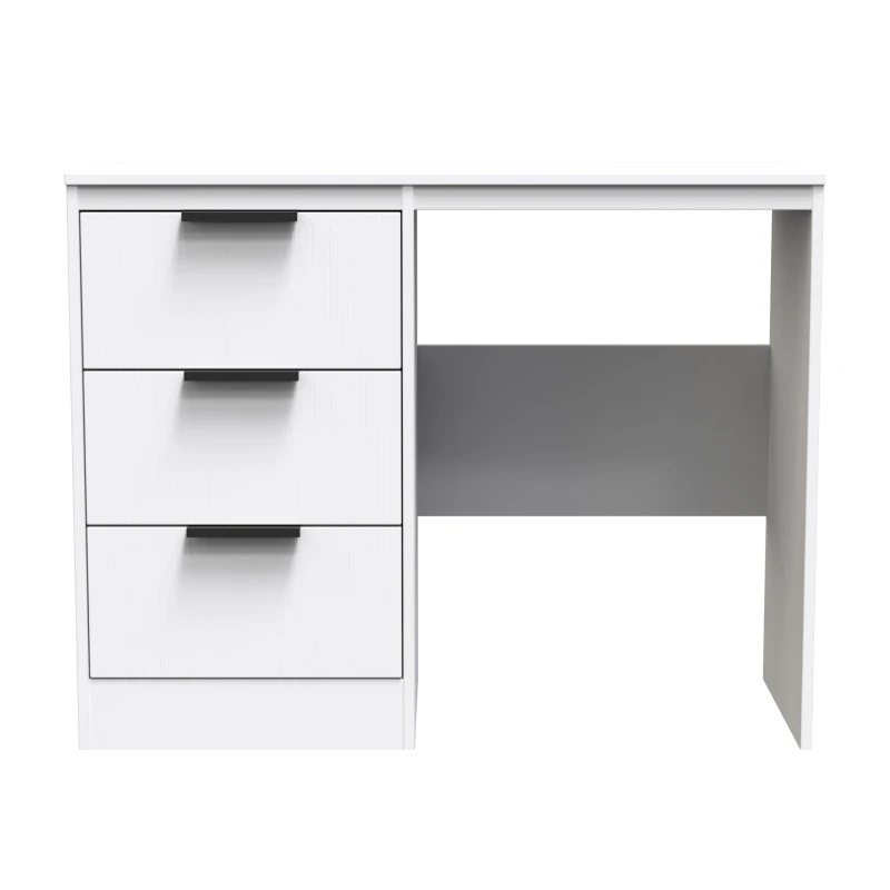 Image of Imola Ready Assembled White 3 Drawer Non-Extendable Dressing Table (H)756mm (W)969mm (D)395mm