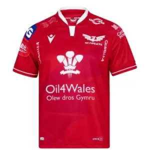 Image of Macron Scarlets Home Shirt 2021 2022 - Red