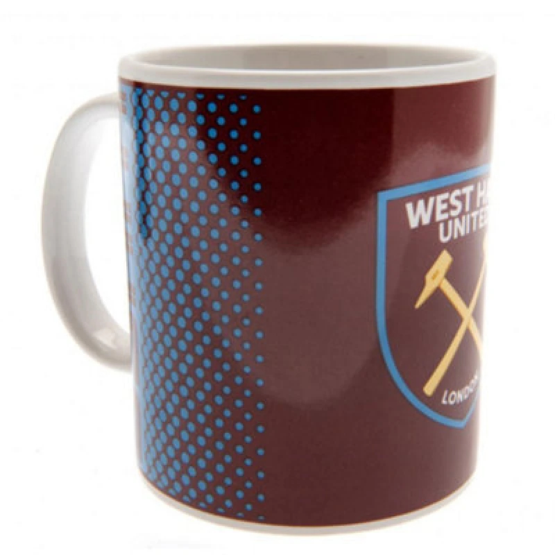Image of West Ham United FC West Ham United FC Fade Mug in Red Red One Size Unisex 5059000792298