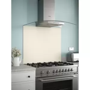 Image of Splashback - Cotton Cream Glass Kitchen 900mm x 750mm - White