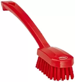 Image of Vikan Medium Bristle Red Scrubbing Brush, 22mm bristle length, Polyester bristle material