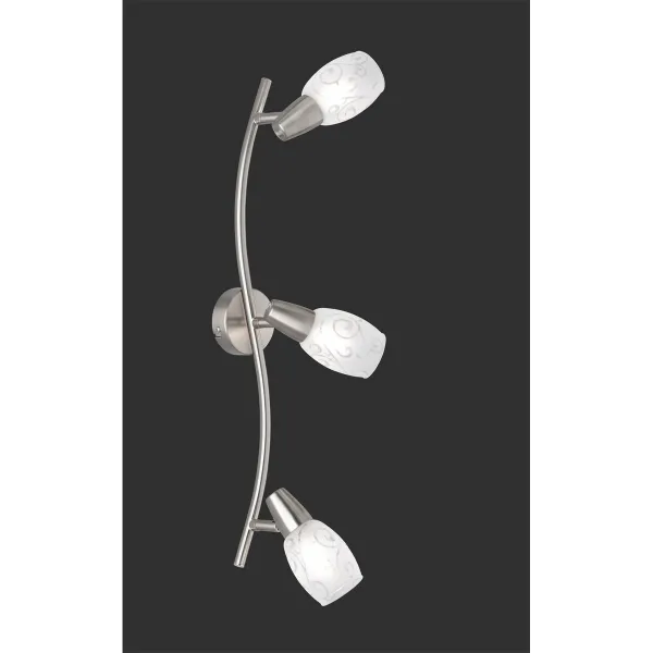 Image of Colmar Modern 3 Light Ceiling Spotlight Bar Nickel Matt