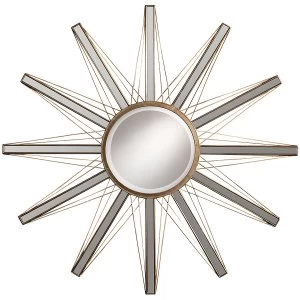 Image of Gallery Flaire Contemporary Starburst Mirror - Bronze