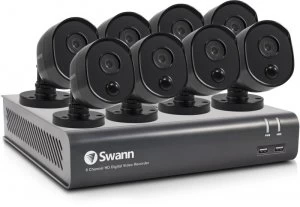 Image of Swann 8 Camera 8 Channel 1080p Full HD DVR Security System With 64GB M