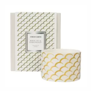 Image of Large Ceramic White Tea & Pomegranate Wax Filled Scented Candle 350g