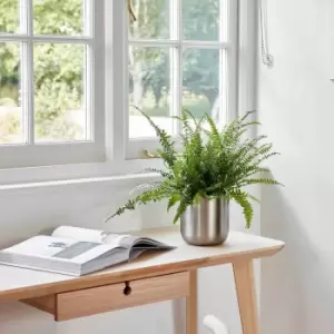 Image of Ivyline Indoor Chelsea Pewter Planter - H20Cm D20Cm