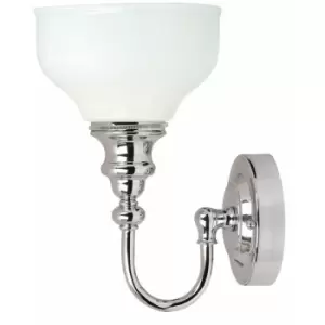 Image of IP44 Wall Light Contemporary Glass Shade Bulb Included Chrome LED G9 3.5W