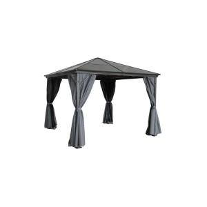 Image of Amir Royalcraft Lugano Polycarbonate Gazebo 3x3m Grey - Garden & Outdoor