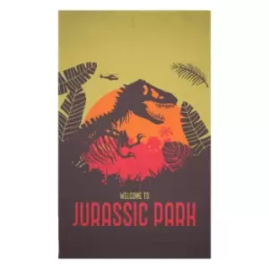 Image of Jurassic Park Welcome Poster Woven Rug - Small