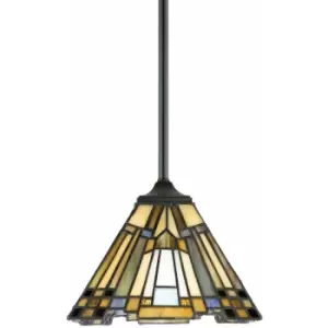 Image of 1 Bulb Ceiling Pendant Light Fitting Valiant Bronze LED E27 100W Bulb