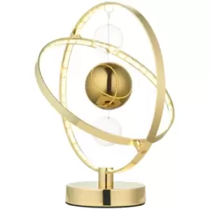 Image of Endon Muni Complete Table Lamp, Gold Effect Plate With, Gold Glass