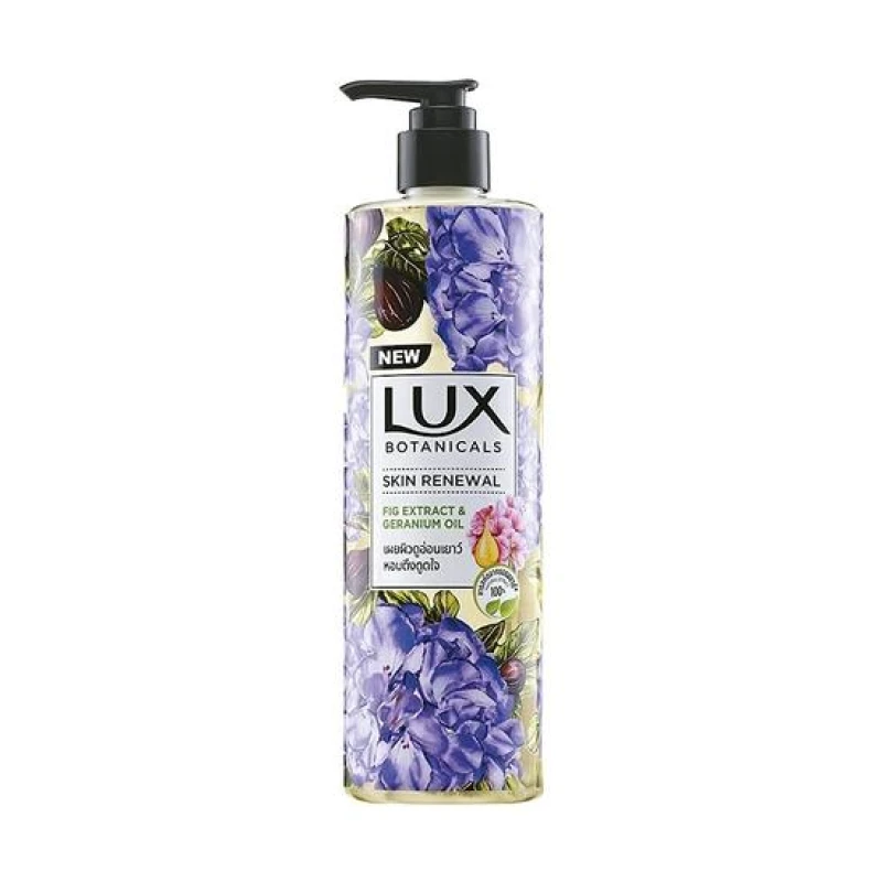 Image of Lux Botanicals Daily 'Shower Gel' Fig & Geranium Oil Skin Revitalise, 3x 500ml Clear female