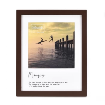Image of Moments Wooden Photo Frame with Mount 6" x 6" - Memories