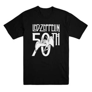 Image of Led Zeppelin - 50th Anniversary Mens X-Large T-Shirt - Black