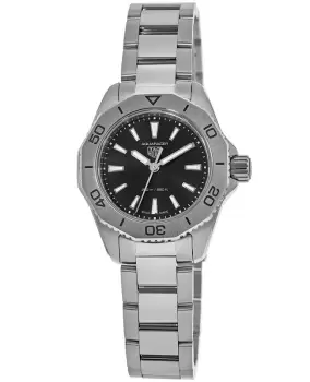Image of Tag Heuer Aquaracer Quartz Black Dial Steel Womens Watch WBP1410.BA0622 WBP1410.BA0622