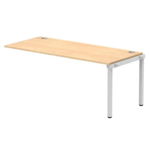 Image of Impulse Bench Impulse Bench Single Row Ext Kit 1800 Silver Frame Office Bench Desk Maple IMBSXT18MPES