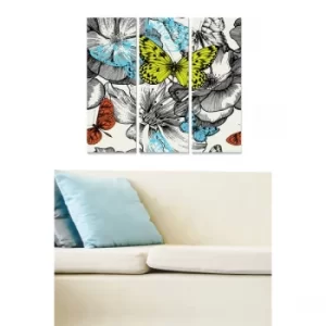 Image of MDF13974713 Multicolor Decorative MDF Painting (3 Pieces)