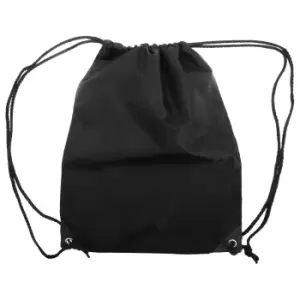 Image of Shugon Stafford Plain Drawstring Tote Bag - 13 Litres (One Size) (Black)