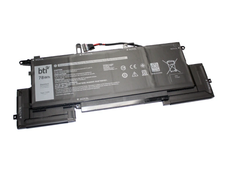 Image of BTI BTI C76H7 compatible 78Wh 6-cell battery for DELL LATITUDE 74002in1 9410 2in1 INSPIRON 14 7000 C76H7-BTI