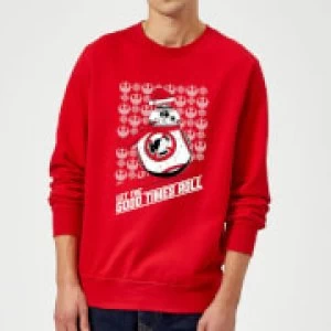 Image of Star Wars Let The Good Times Roll Christmas Sweatshirt - Red - S