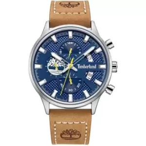 Image of Timberland Mens Timberland Base metal Dracut TDWGF2181801 - Silver, Blue and Tan