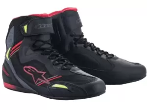 Image of Alpinestars Faster-3 Rideknit Shoes Black Red Yellow Fluo US 8