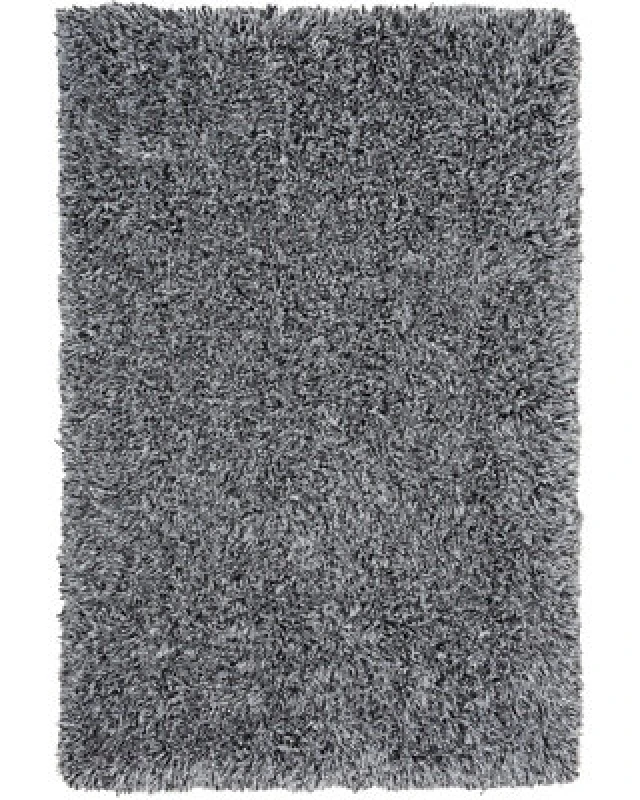 Image of Beliani Shaggygy Rug Cide Black/ White 140 X 200 Cm