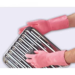 Image of Polyco Gloves Gauntlet Rubber Size 8 Pink