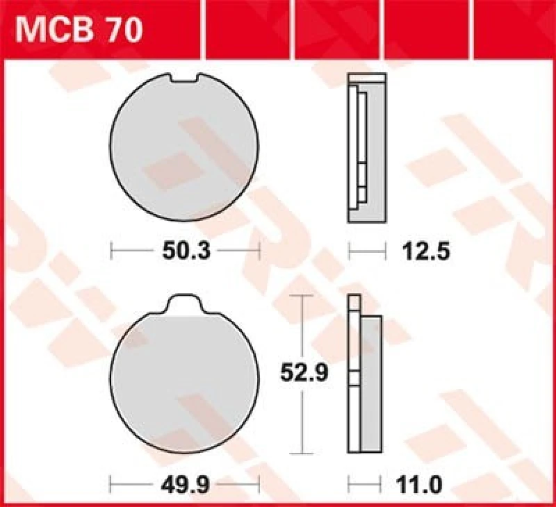 Image of TRW Lucas Brake pad MCB70