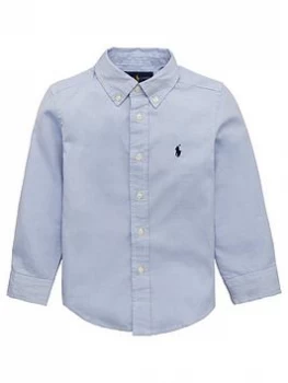 Image of Ralph Lauren Boys Custom Fit Classic Oxford Shirt - Blue, Size 7 Years