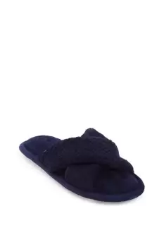 Image of Popcorn Cross Strap Open Toe Slippers