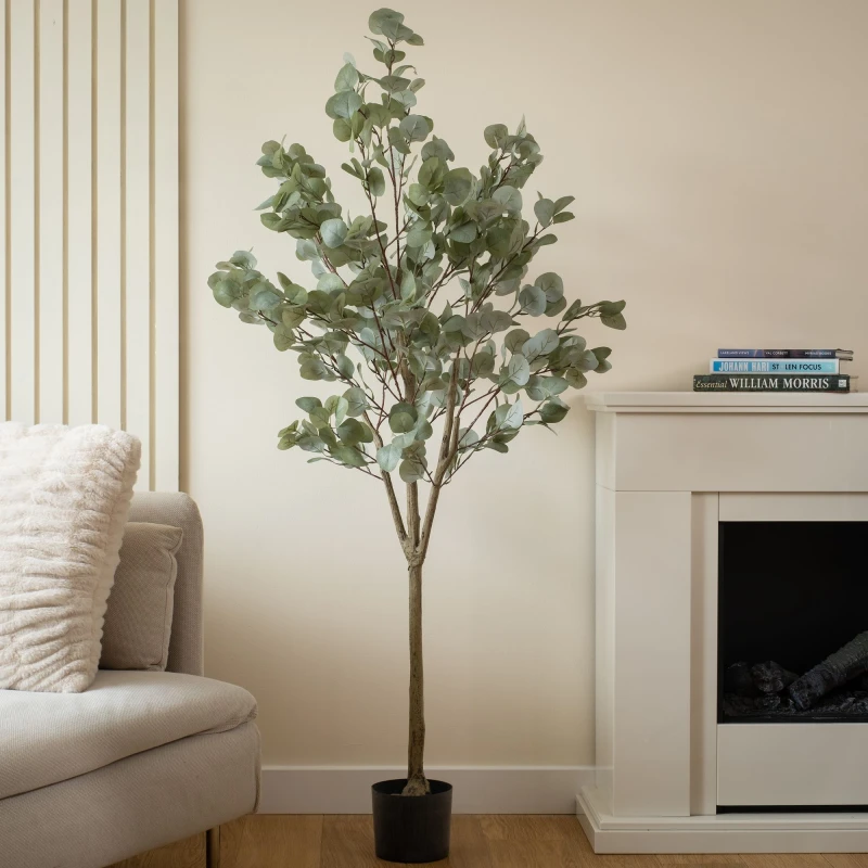 Image of Scottish Everlastings Ltd 150cm Eucalyptus Tree in Green Green Unisex
