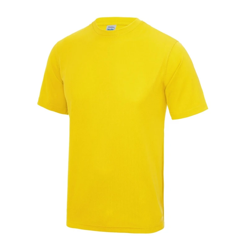 Image of AWDis AWDis Men Just Cool Performance Plain T-Shirt in Yellow Size: X-Small Yellow XS Male 5055747891805