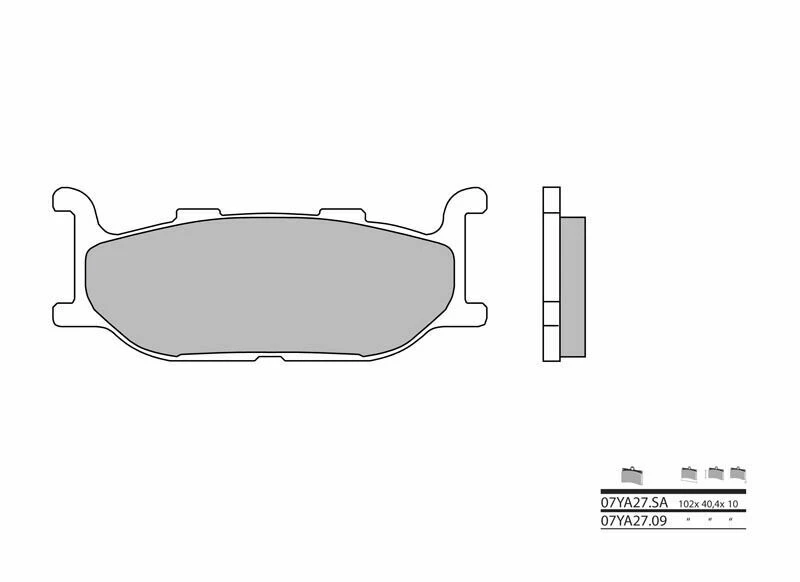 Image of Brembo S.p.A. Street Sintered Metal Brake pads - 07YA27SA