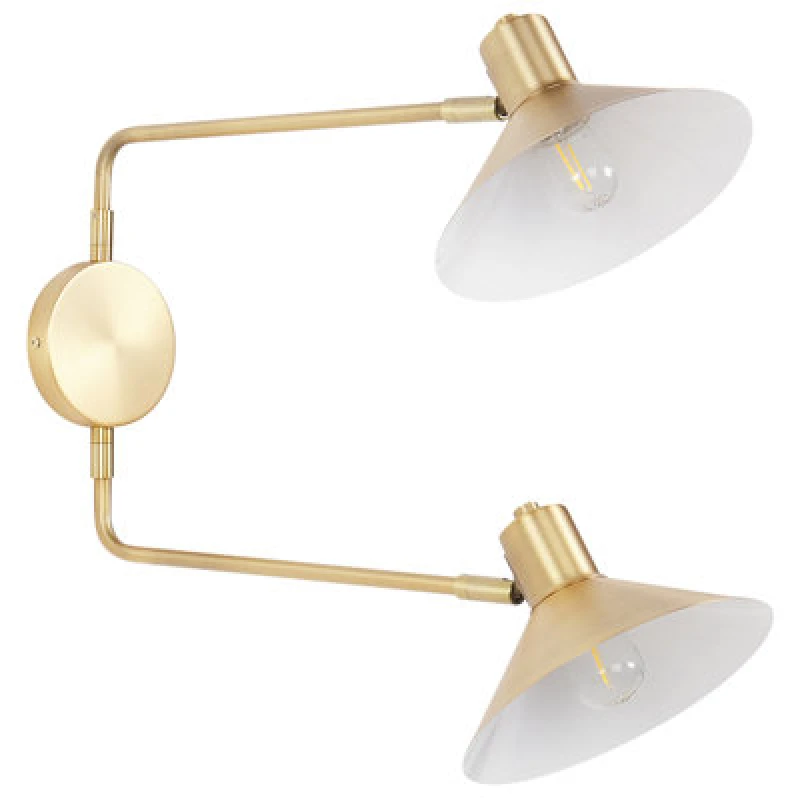 Image of Beliani Wall Lamp Kadassa Adjustable Metal Gold