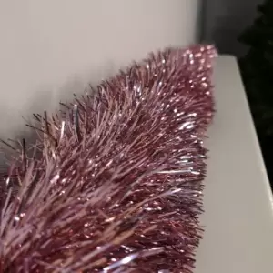 Image of 2m x 15cm Downswept Blush Pink/ Rose Gold Christmas Tinsel Garland