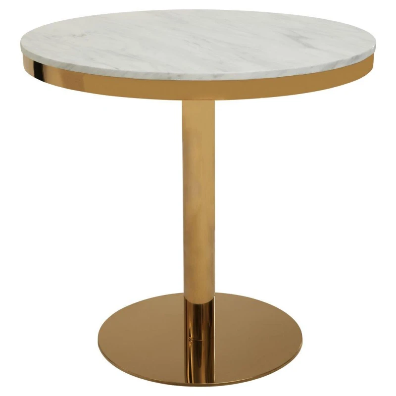 Image of Fifty Five South Azalea Dining Table With Round Base Gold unisex One Size