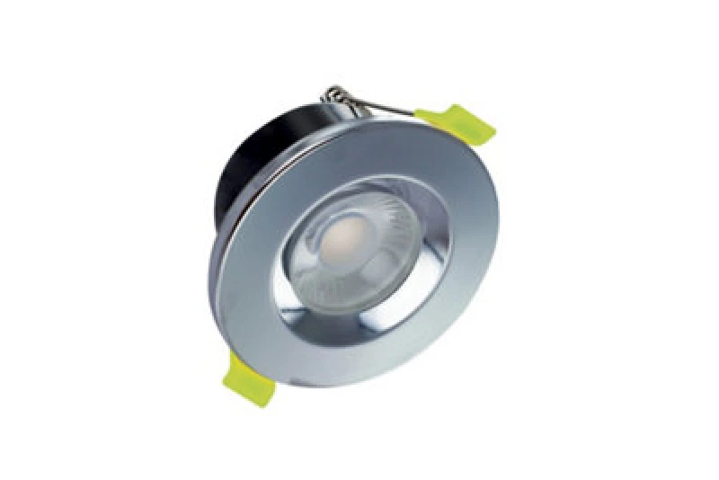 Image of Netlighting JSeries LowProfile Fire Rated Downlight 68mm Cutout IP65 600LM 6W 3000K 38 Beam Dimmable 100LMW Polished Chrome Grey