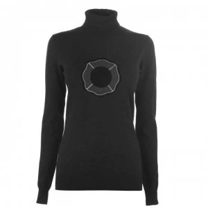 Image of Kingsland Charcoal Roll Neck Jumper Ladies - Grape