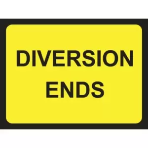 Image of 600 X 450MM Temporary Sign - Diversion Ends