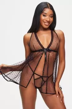 Image of The Mesmerising Crotchless Babydoll Set