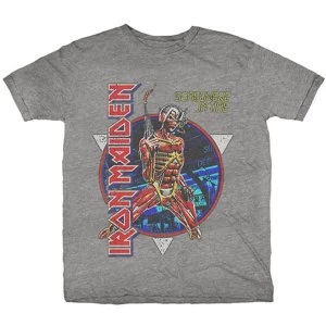 Image of Iron Maiden - Somewhere in Time Unisex Medium T-Shirt - Grey