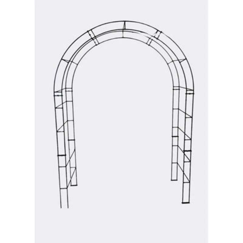 Image of Poppy Forge Paris Arch (Including Ground Spikes) - Bare Metal/ready To Rust - L175 X W53 X H242 Cm