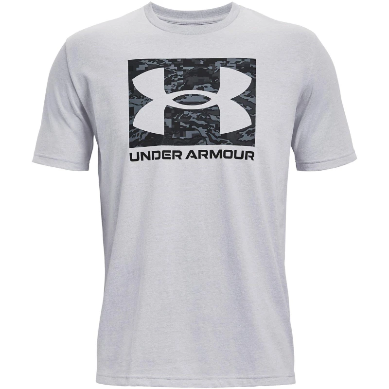 Image of Under Armour ABC CAMO BOXED LOGO SS Short Sleeve Performance T-Shirts S Grey 62184002350