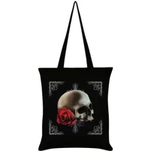 Image of Grindstore Cranial Rose Tote Bag (One Size) (Black) - Black