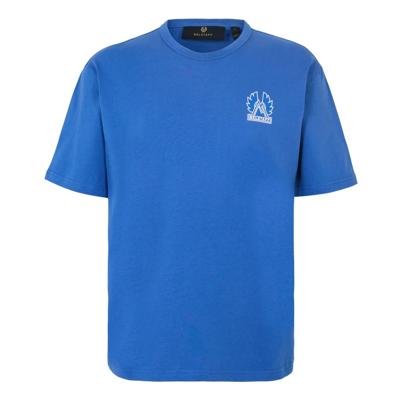 Image of Belstaff Mens Bon Oversized T-Shirt Marine Blue male L