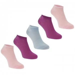 Image of Slazenger Trainer Socks 5 Pack Ladies - Bright Asst
