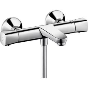 Image of Hansgrohe Ecostat Thermostatic Bar Bath Shower Valve in Chrome Brass