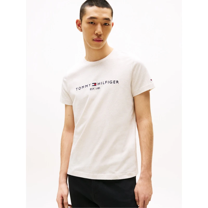 Image of Tommy Hilfiger Short-sleeved T-Shirt Oatmilk male M