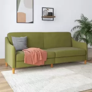 Image of Jasper Linen Sprung Sofa Bed Green